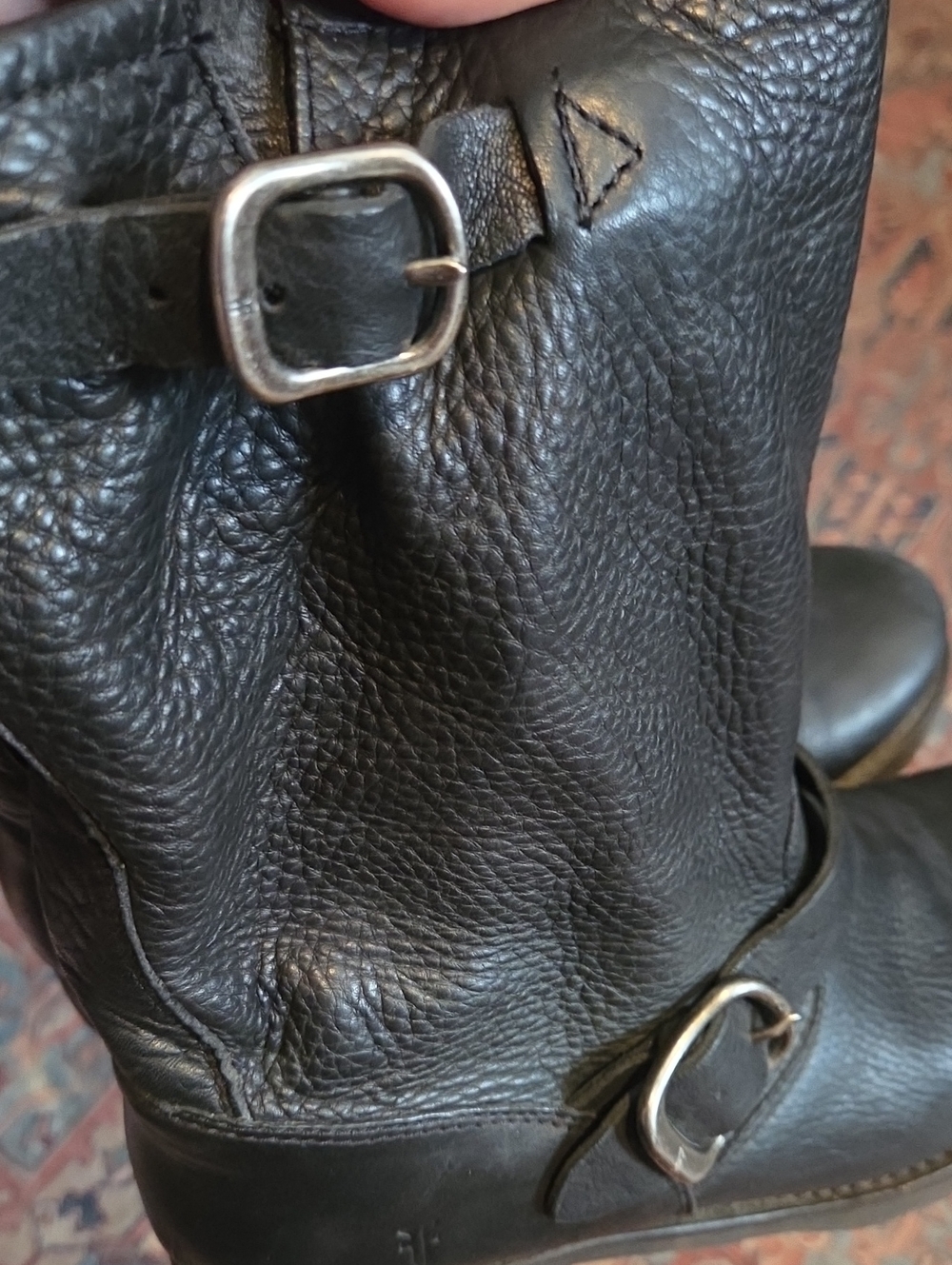 Frye Veronica Black Leather Moto Boots Size 8.5 - Picture 13 of 13